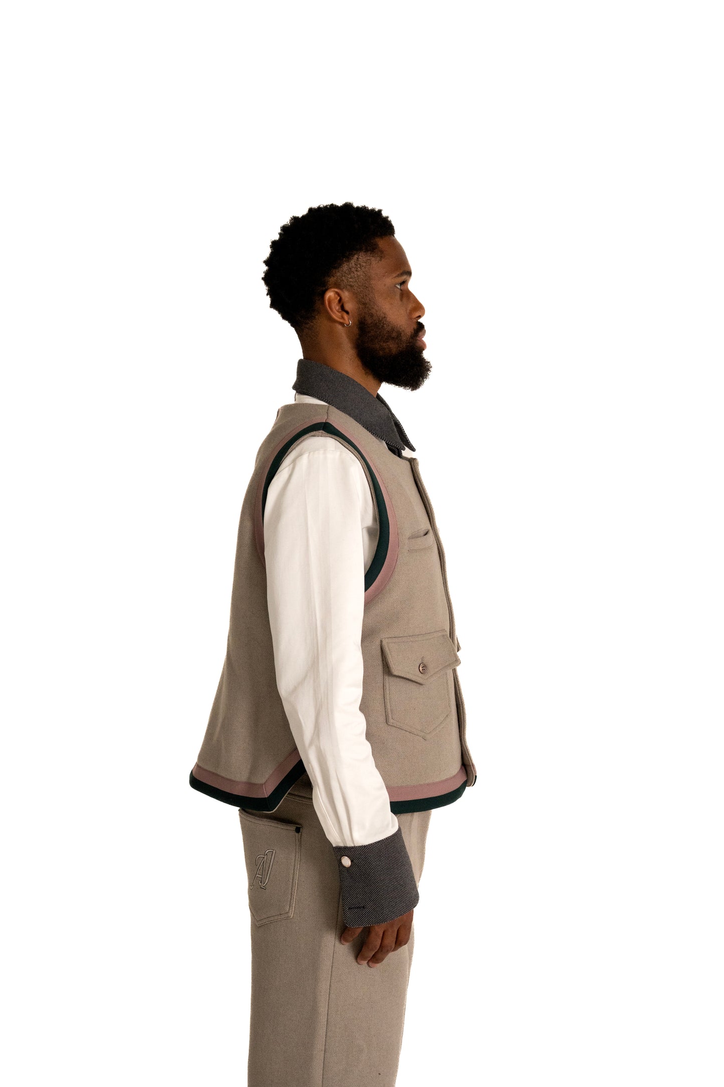 Eternal Autumn Double Striped Sweater Vest (Made-to-Order)