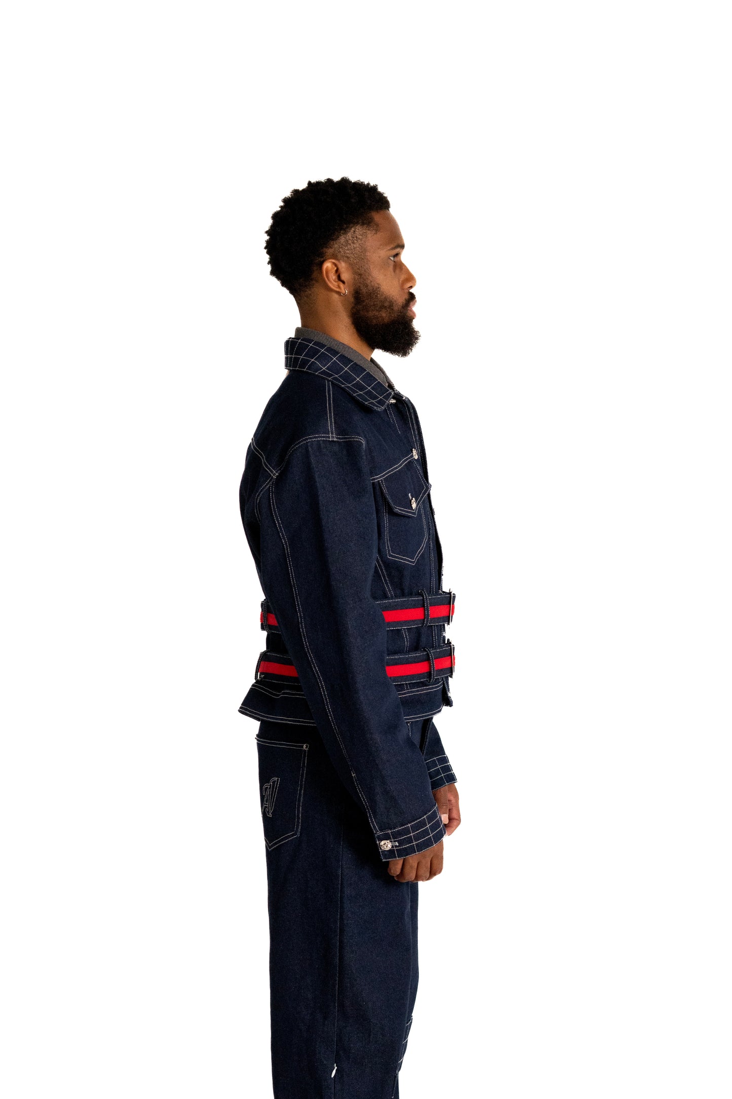 Eternal Autumn Double Belted Denim Jacket (Made-to-Order)